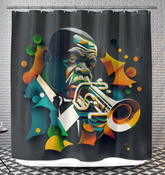 Cantata Canvas Shower Curtain